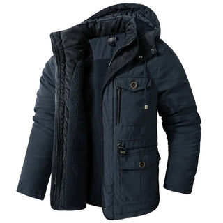 Warme Waterdichte Winterjas – Comfortabel & Weerbestendig voor Koude Dagen Marineblauw