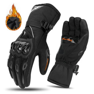 Geïsoleerde motorhandschoenen Zwart
