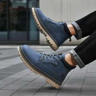 Heren Winter Veterlaars Met Antislip Profielzool