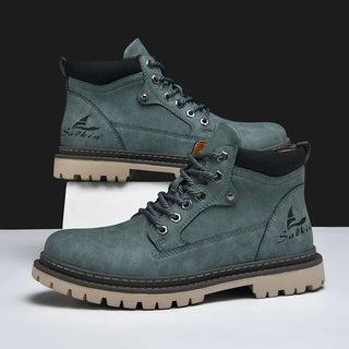 Heren Winter Veterlaars Met Antislip Profielzool