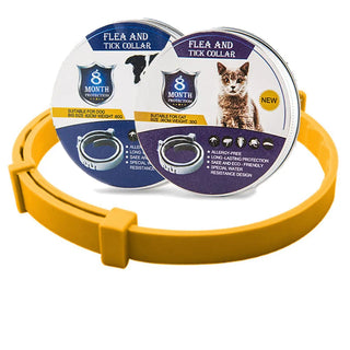 SafeGuard - Vlooien- en Tekenhalsband voor Honden & Katten | 8 Maanden Bescherming Geel