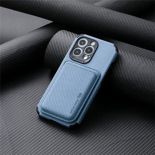 MagSafe Portemonnee Telefoonhoesje - TitanWallet Carbon Blauw