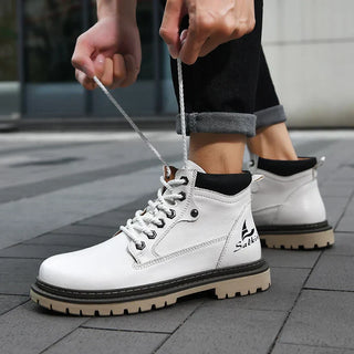 Heren Winter Veterlaars Met Antislip Profielzool