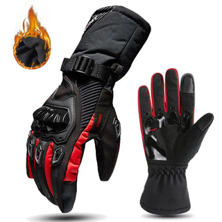 Geïsoleerde motorhandschoenen Rood