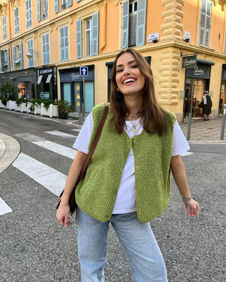 Fioréne | Trendy Wollen Bodywarmer voor Dames met Knopen