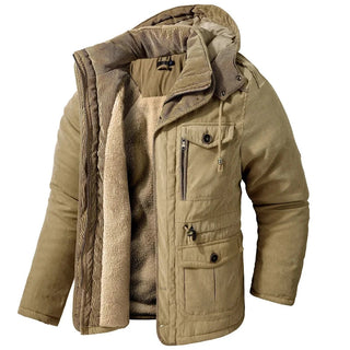 Warme Waterdichte Winterjas – Comfortabel & Weerbestendig voor Koude Dagen Khaki