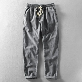 Toby Heren Linnen Broek voor de Zomer Grijs