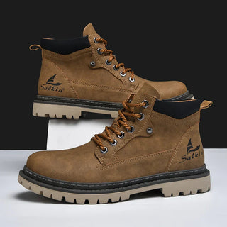 Heren Winter Veterlaars Met Antislip Profielzool