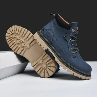 Heren Winter Veterlaars Met Antislip Profielzool