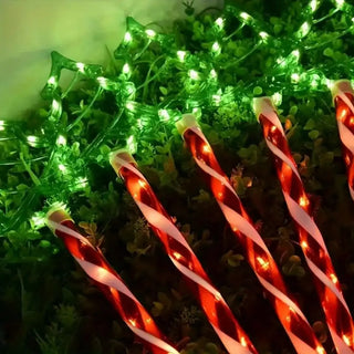MEELANO Solenergi Candy Tree Christmas Ground Belysning | Dekorative LED udendørs have- og plænelys - CandyTree