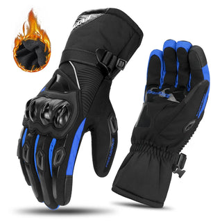 Geïsoleerde motorhandschoenen Blauw