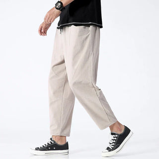 Gerald Heren Cropped Broek met Verstelbare Taille Khaki