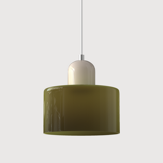 Glazen Hanglamp Elegante Voor Keuken En Woondecoratie Groen Beige