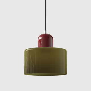Glazen Hanglamp Elegante Voor Keuken En Woondecoratie Groen Rood