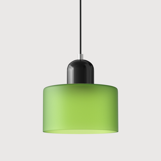 Glazen Hanglamp Elegante Voor Keuken En Woondecoratie Matte Groen Zwart