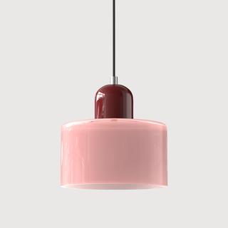 Glazen Hanglamp Elegante Voor Keuken En Woondecoratie Roze Rood