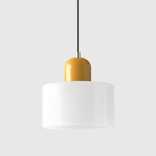 Glazen Hanglamp Elegante Voor Keuken En Woondecoratie Wit Geel