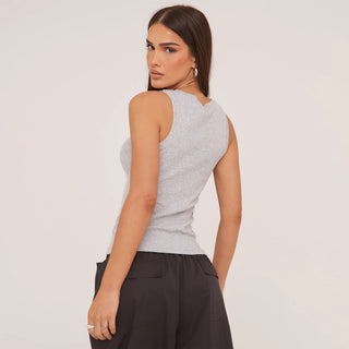 Tanktop Zijdeachtig Katoen Minimalistisch Design Zomer