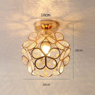 Design Bloemen Stijl Glazen Hal Plafondlamp voor Elegant Interieur