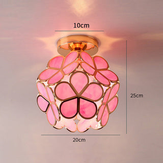 Design Bloemen Stijl Glazen Hal Plafondlamp voor Elegant Interieur