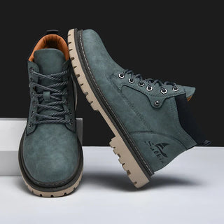 Heren Winter Veterlaars Met Antislip Profielzool