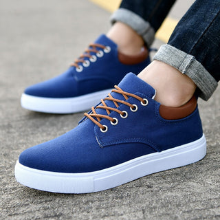 David Sneakers | Stoere herensneakers met witte zool Blauw