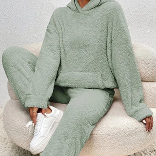 Ultra-Comfortabel Teddy Huispak met Capuchon - Winterwonder Lana Groen