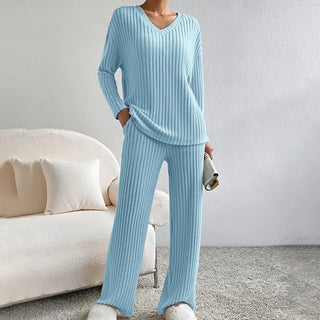 Lucy | Zacht Gebreid Set Turquoise
