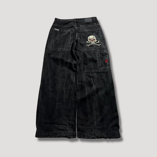 RetroWide - Zwarte Baggy Jeans met Hoge Taille Zwart