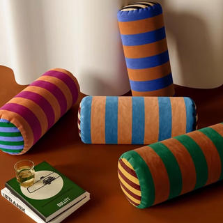 Cilindrisch Sierkussen met Vijf Gestreepte Designs voor Comfort