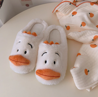 Fluffy Animal Pantoffels | De schattigste pantoffels! Witte eend