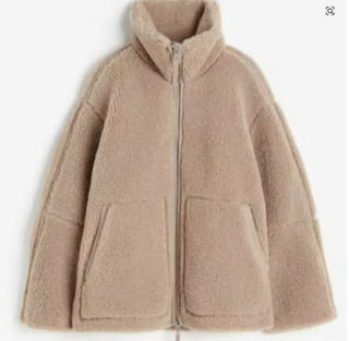 ELYSSI Wollen Jas Dames Oversized met Opstaande Kraag