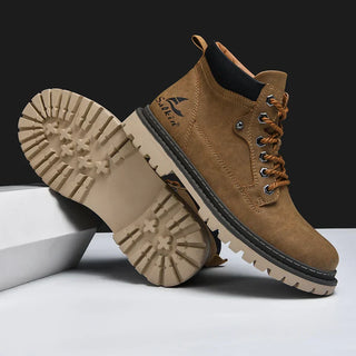 Heren Winter Veterlaars Met Antislip Profielzool