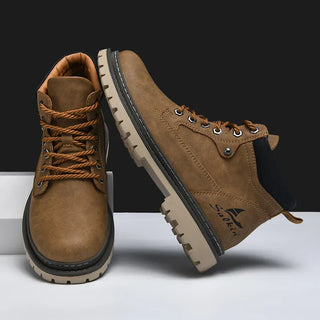 Heren Winter Veterlaars Met Antislip Profielzool