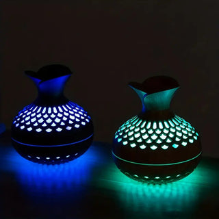 SerenityMist Aroma Diffuser – Moderne LED-diffuser met 300 ml reservoir en bloemendesign