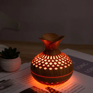 SerenityMist Aroma Diffuser – Moderne LED-diffuser met 300 ml reservoir en bloemendesign