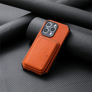 MagSafe Portemonnee Telefoonhoesje - TitanWallet Carbon Oranje