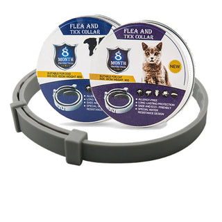SafeGuard - Vlooien- en Tekenhalsband voor Honden & Katten | 8 Maanden Bescherming Grijs