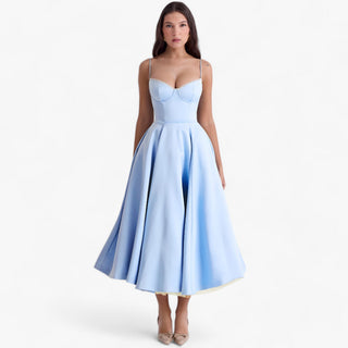 Shela | Mademoiselle Feestjurken – Verfijnde snit & stijlvolle details Blauw