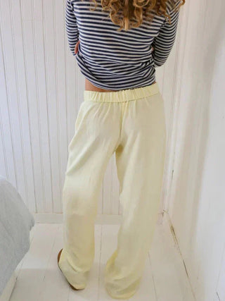 Sienna | Dames Broek met Elastische Tailleband – Ultra-zachte stof, Cozy pasvorm & Moderne ontspanning