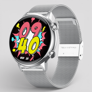 Celina | Premium Smartwatch - Stijl en Functie in Perfecte Harmonie Grijs Staal