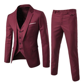 Rogue | Slim Fit herenpak – Driedelig ensemble, Krachtige snit & Zakelijk meesterschap rood