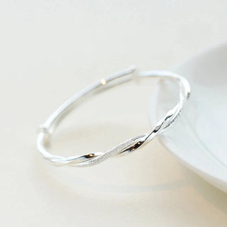 Zilveren Gevlochten Armband voor Dames