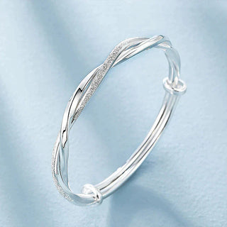 Zilveren Gevlochten Armband voor Dames