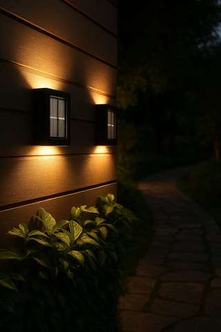 SolarGlow™ LED Solar Wandlampen – Draadloos, Weerbestendig & Sfeervol Licht voor Buiten