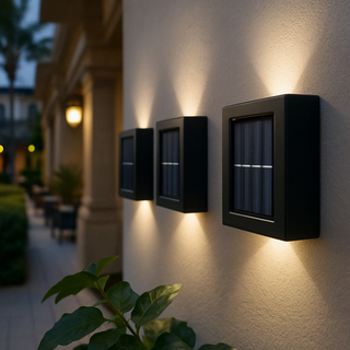 SolarGlow™ LED Solar Wandlampen – Draadloos, Weerbestendig & Sfeervol Licht voor Buiten