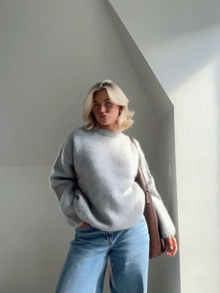 Sophie | Mohair trui Grijs