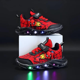 Superheld LED Sneaker - Stoere schoenen met lichtjes voor kinderen Rood