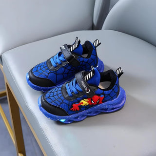 Superheld LED Sneaker - Stoere schoenen met lichtjes voor kinderen Blauw