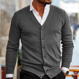 Stef | Casual Gebreid Vest Grijs
